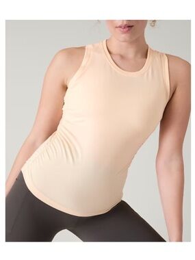 Athleta With Ease Carnation Peach Ruched Tank
